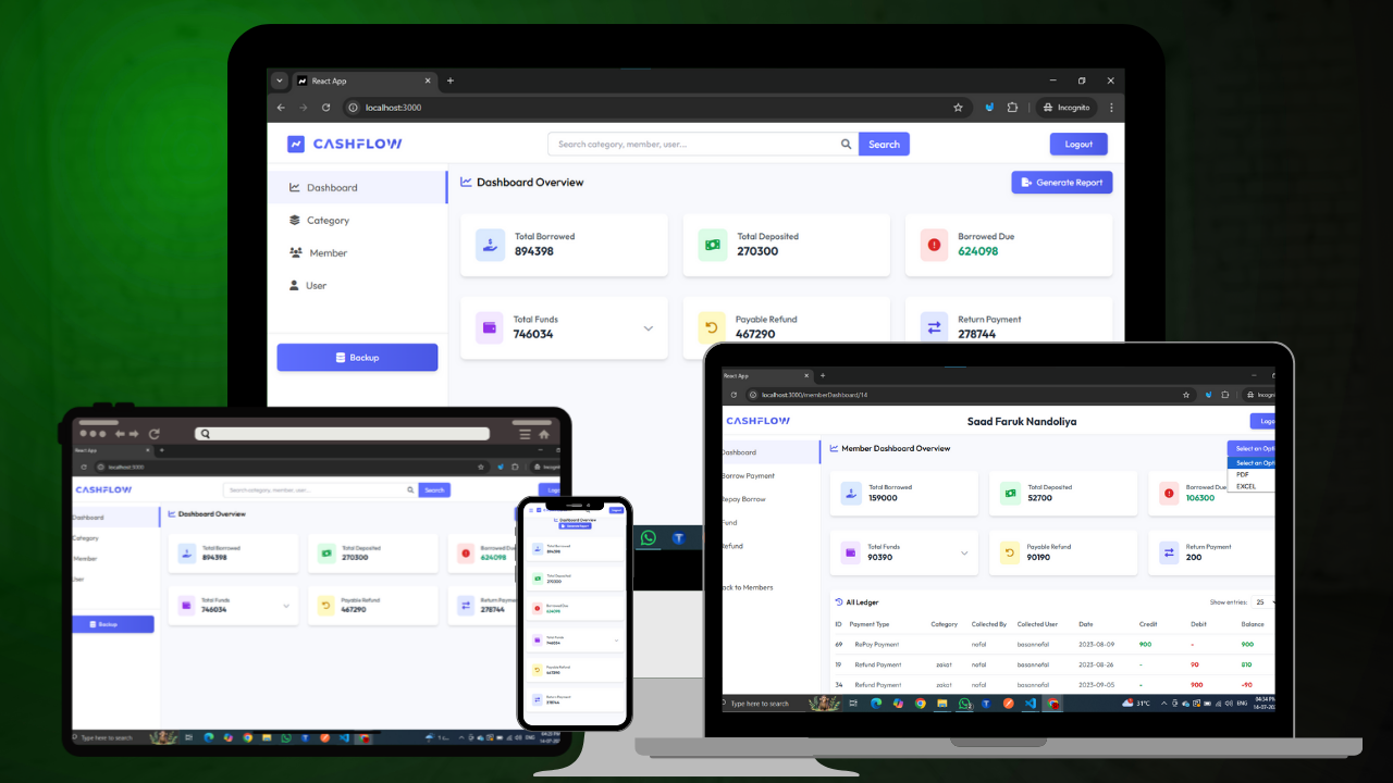 Cash flow statement app